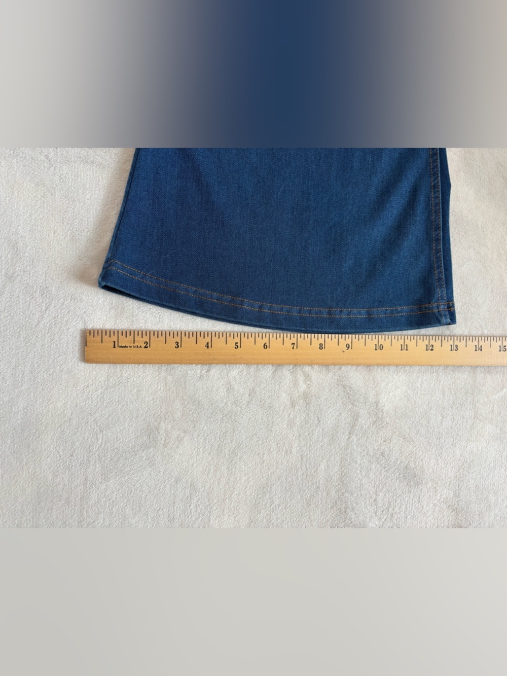 NWT Halara Crossover High Waisted Flare Jeans Medium Tall Lake Blue - Picture 10 of 12